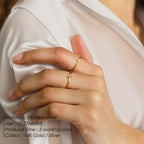 Personalized Initial Birthstone Open Ring-Rings-Aureza