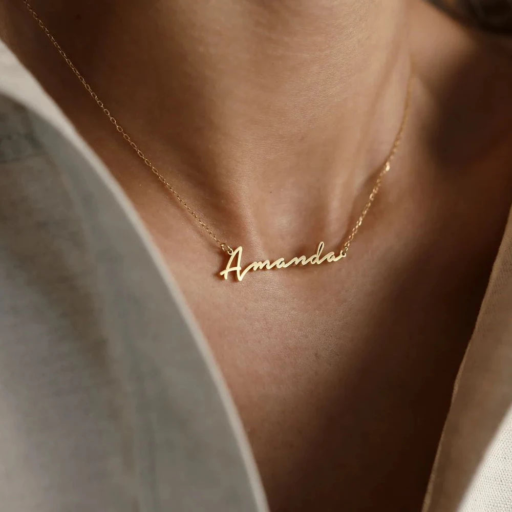 Personalized Script Name Necklace-Necklaces-Aureza