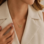 Personalized Heart Initial Necklace-Necklaces-Aureza