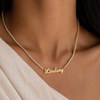 Personalized Crystal Name Necklace-Necklaces-Aureza
