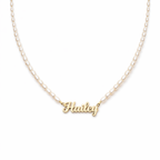 Personalized Pearl Name Necklace-Necklaces-Aureza