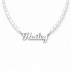 Personalized Pearl Name Necklace-Necklaces-Aureza