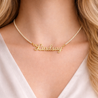 Personalized Crystal Name Necklace-Necklaces-Aureza