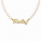 Personalized Pearl Name Necklace-Necklaces-Aureza