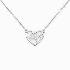 Personalized Heart Initial Necklace-Necklaces-Aureza