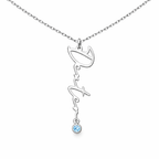 Personalized Birthstone Name Necklace-Necklaces-Aureza