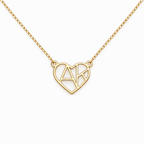 Personalized Heart Initial Necklace-Necklaces-Aureza