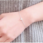 Minimalist Heart Chain Bracelet-Bracelets-Aureza