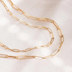 Minimalist Paperclip Chain Necklace-Necklaces-Aureza