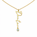 Personalized Birthstone Name Necklace-Necklaces-Aureza