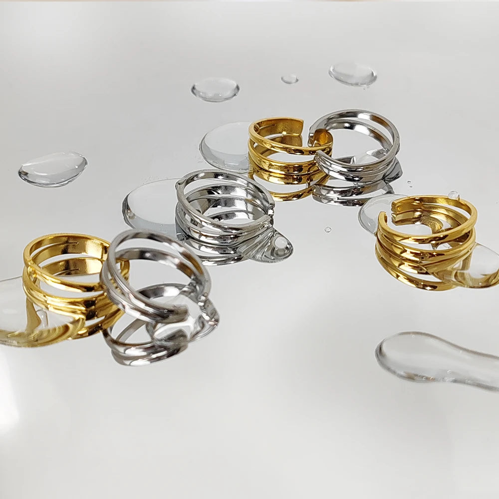 Minimalist Double Band Ring-Rings-Aureza