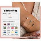 Minimalist Baguette Crystal Bracelet-Bracelets-Aureza