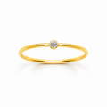 Minimalist Birthstone Ring-Rings-Aureza