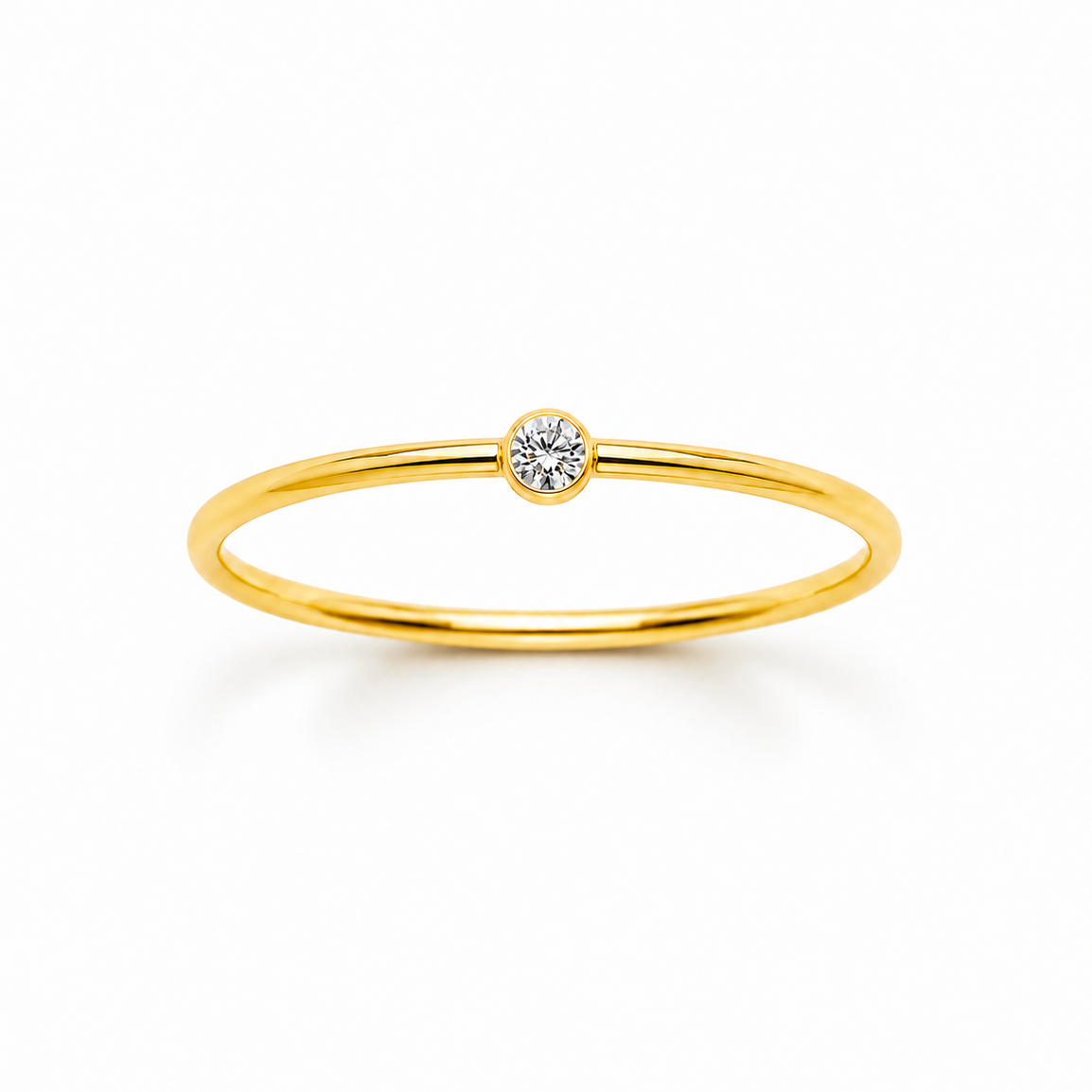 Minimalist Birthstone Ring-Rings-Aureza