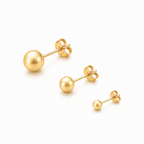 Ball Stud Earrings-Earrings-Aureza