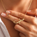 Collar Personalizado con Nombre y Piedra de Nacimiento
