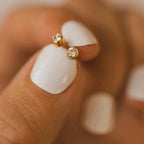 Minimalist Crystal Stud Earrings-Earrings-Aureza