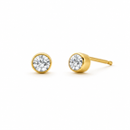 Minimalist Crystal Stud Earrings-Earrings-Aureza