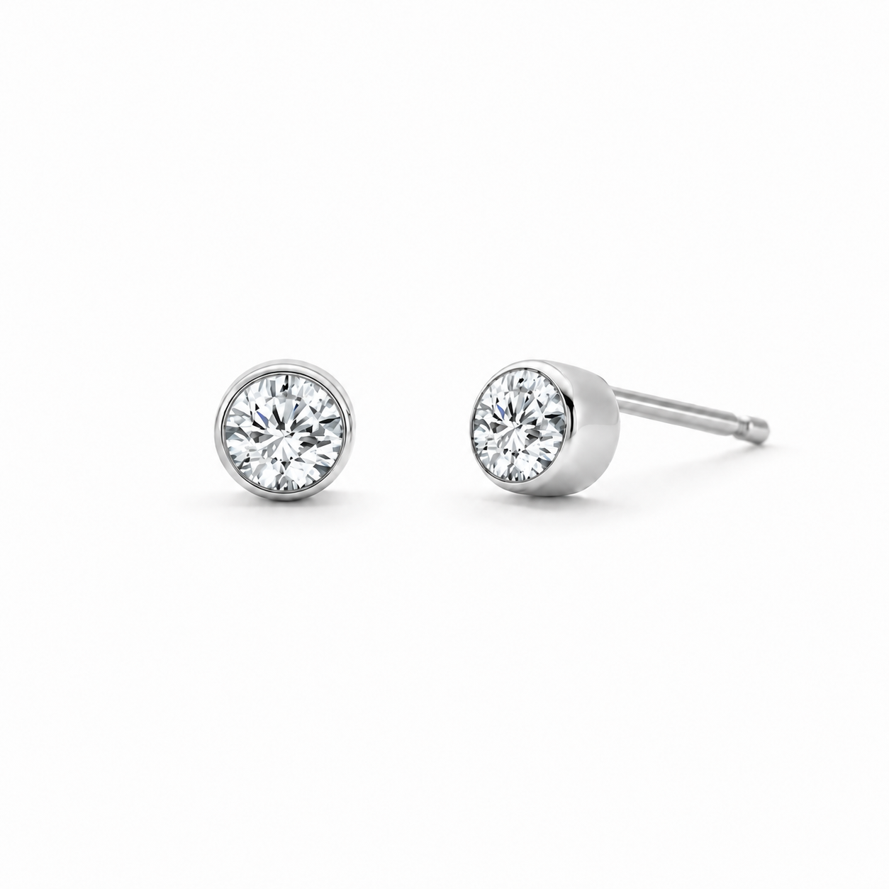 Minimalist Crystal Stud Earrings-Earrings-Aureza