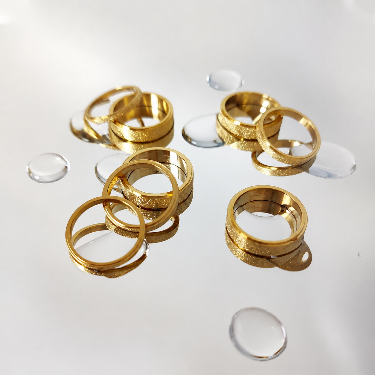 Minimalist Textured Band Ring-Rings-Aureza