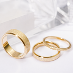 Minimalist Textured Band Ring-Rings-Aureza