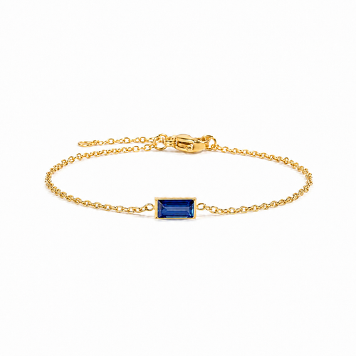 Minimalist Baguette Crystal Bracelet-Bracelets-Aureza