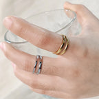 Minimalist Double Band Ring-Rings-Aureza