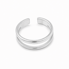 Minimalist Double Band Ring-Rings-Aureza