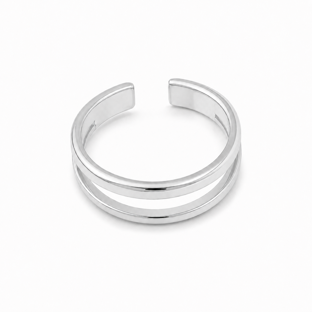Minimalist Double Band Ring-Rings-Aureza
