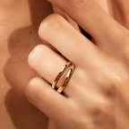 Minimalist Double Band Ring-Rings-Aureza