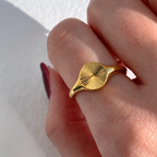 Sunburst Signet Ring-Rings-Aureza