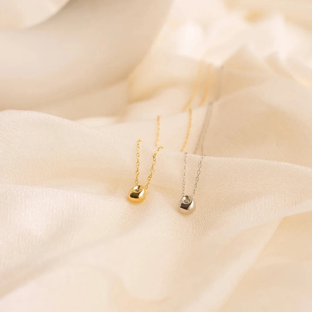 Minimalist Teardrop Pendant Necklace-Necklaces-Aureza