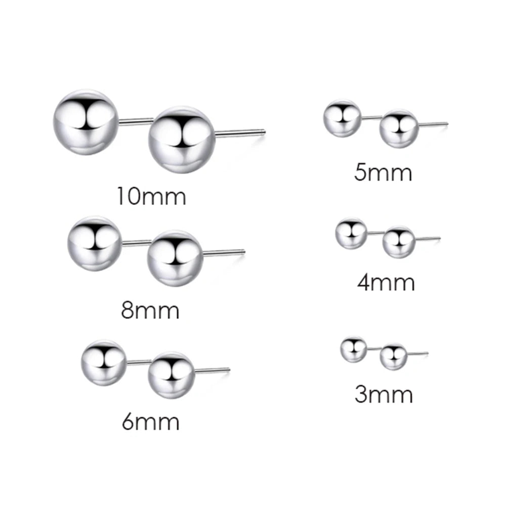 Ball Stud Earrings-Earrings-Aureza