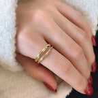 Minimalist Double Band Ring-Rings-Aureza