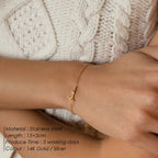 eManco Gold Color Personalized Letter Customized Name Bracelet for Women Stainless Steel Jewelry Gift Support Dropshipping-Aureza