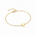 Minimalist Heart Chain Bracelet-Bracelets-Aureza