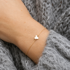 Minimalist Heart Chain Bracelet-Bracelets-Aureza