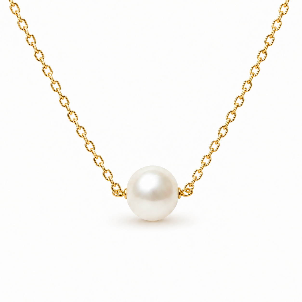 Minimalist Pearl Necklace-Necklaces-Aureza