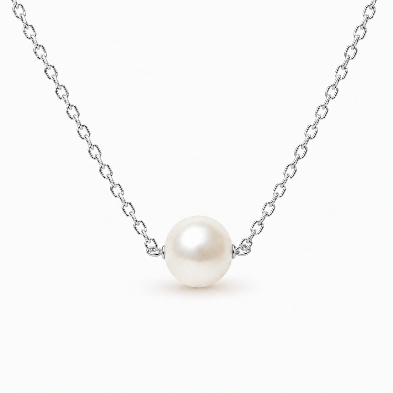 Minimalist Pearl Necklace-Necklaces-Aureza
