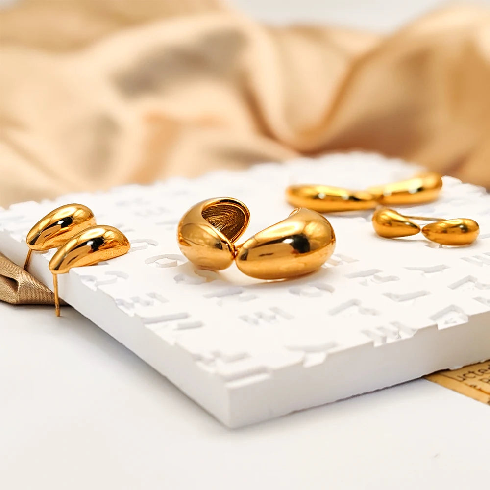 Minimalist Dome Stud Earrings-Earrings-Aureza