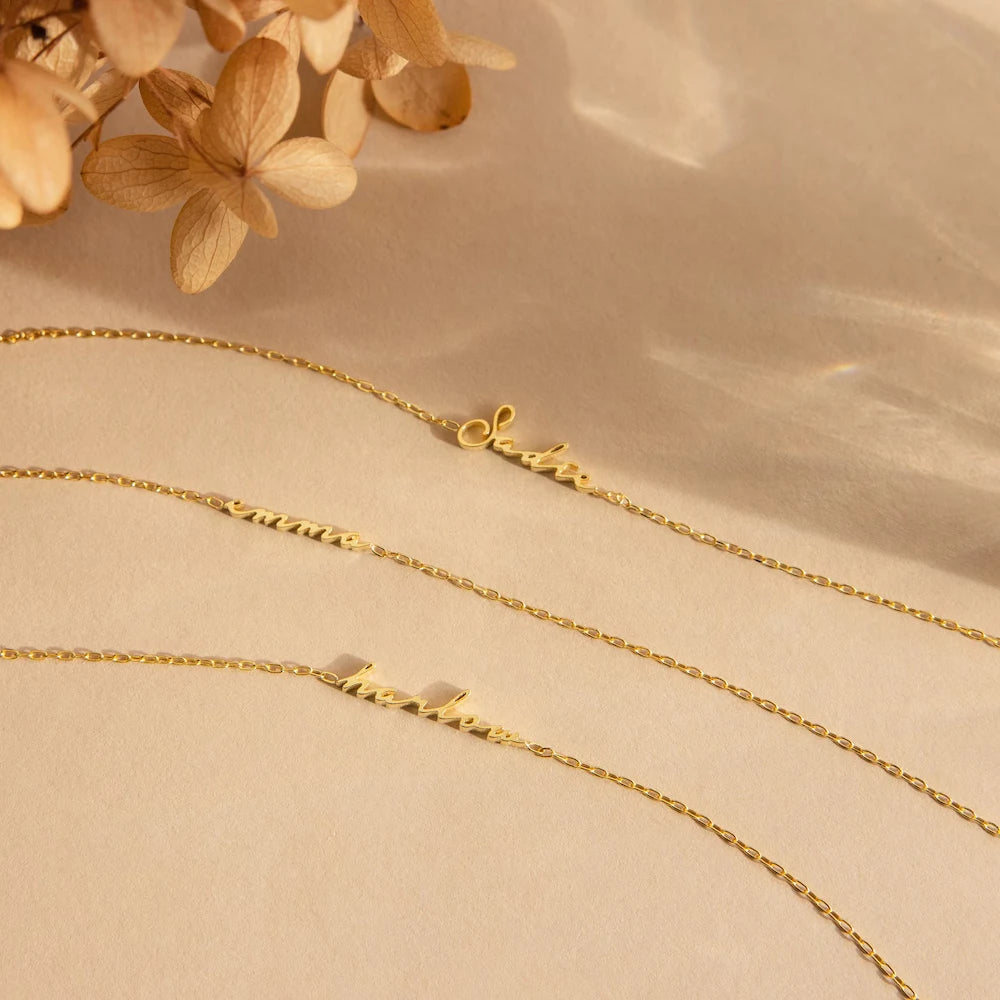 eManco Gold Color Personalized Letter Customized Name Bracelet for Women Stainless Steel Jewelry Gift Support Dropshipping-Aureza