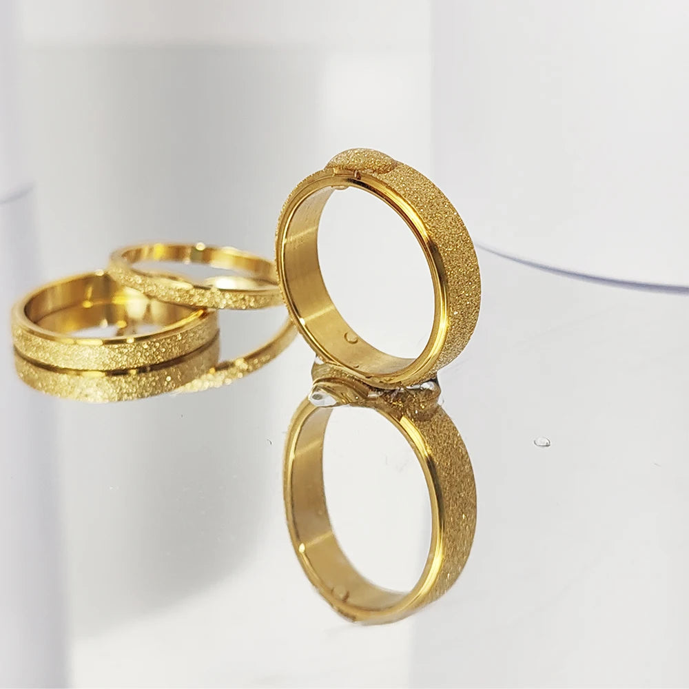 Minimalist Textured Band Ring-Rings-Aureza