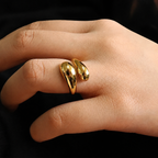 Minimalist Molten Open Ring-Rings-Aureza