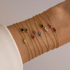 Minimalist Baguette Crystal Bracelet-Bracelets-Aureza