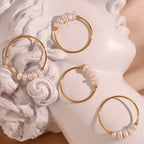 Minimalist Freshwater Pearl Beaded Ring-Rings-Aureza