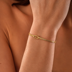 Minimalist Knot Chain Bracelet-Bracelets-Aureza