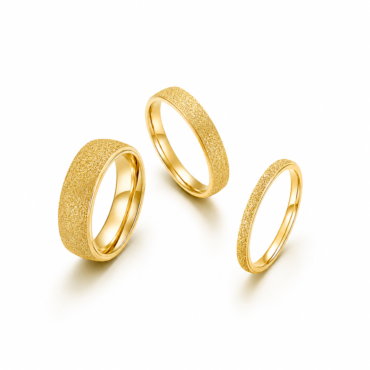 Minimalist Textured Band Ring-Rings-Aureza