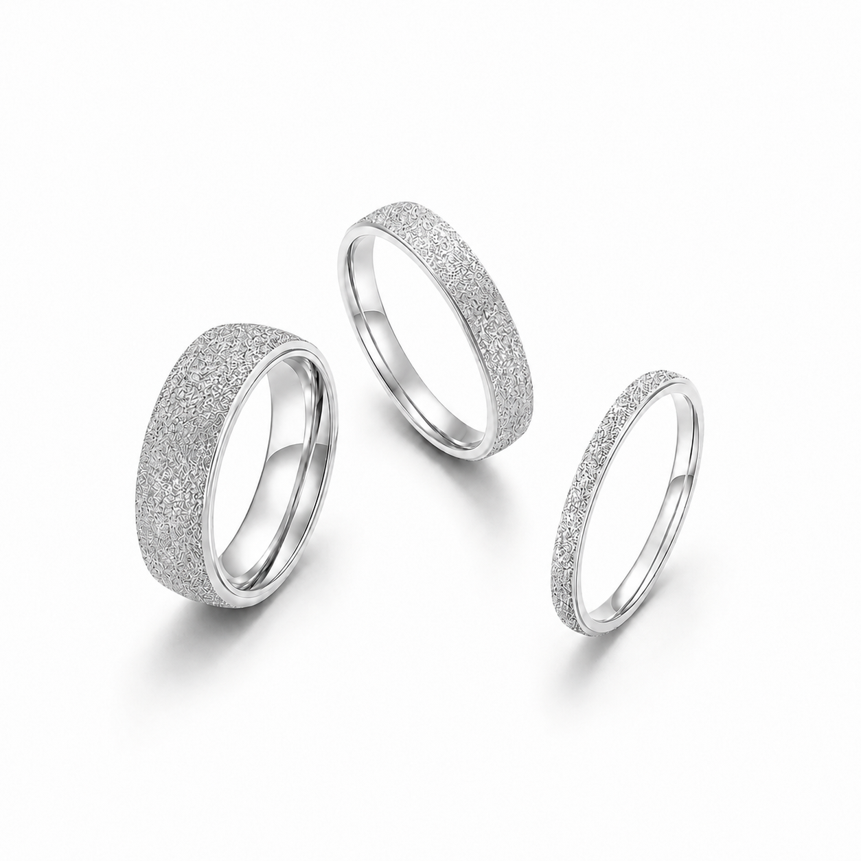 Minimalist Textured Band Ring-Rings-Aureza