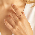 Minimalist Birthstone Ring-Rings-Aureza