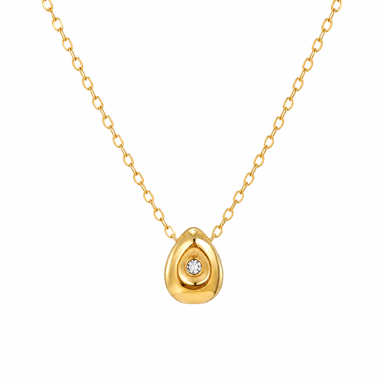 Minimalist Teardrop Pendant Necklace-Necklaces-Aureza